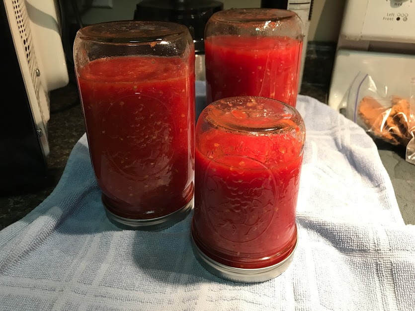 2 quarts + 1 pint tomato homemade tomato sauce