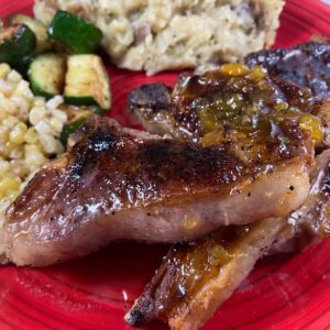 lamb chops with spicy caribbean sauce