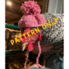 chicken wearing knit hat, pattern only designation