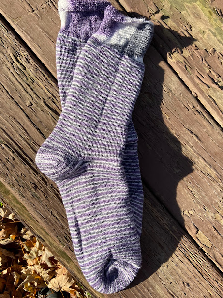 purple outdoor socks