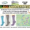 photo of KAA project socks made with fiber from farms in Kentucky, Indiana, and Ohio